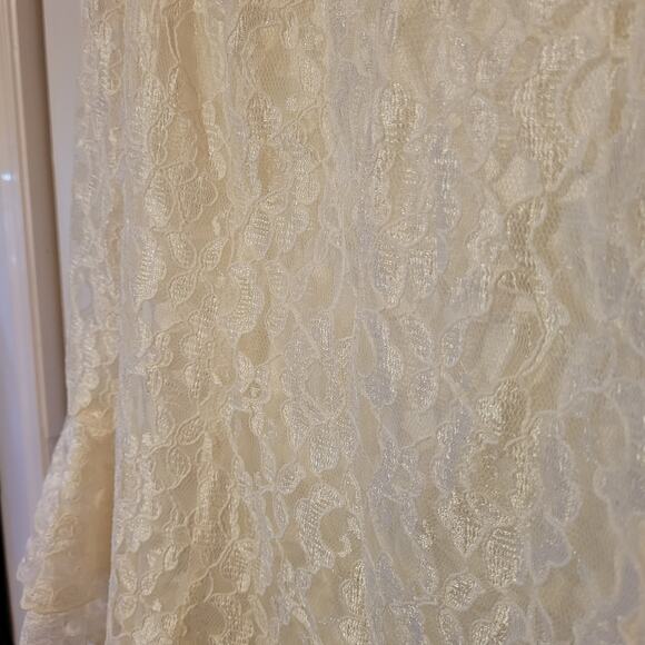 Onyx Nite, 14P | Vintage Look Midi Boho Lacy 3/4 Bell Sleeves Dress - Picture 6 of 7